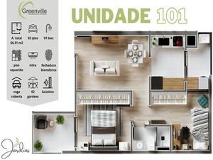 Apartamento para Venda em São José dos Pinhais, Cidade Jardim, 3 dormitórios, 1 suíte, 1 banheiro, 1 vaga