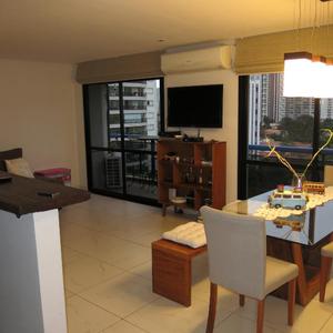 Flat com 3 dormitórios para alugar, 103 m² por R$ 5.500/mês - Brooklin - São Paulo/SP