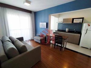 Flat de 54m2, com 2 dormitórios, 2 vagas, à venda por R$ 595.000 - Cidade Monções - Brooklin - São Paulo/SP