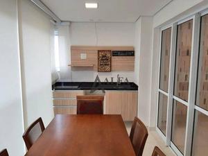 ** Vision - Lindo studio em andar alto c/ ampla varanda gourmet - 1 Vaga **